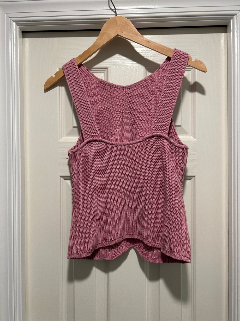 Express Dusty Rose Ribbed Knit Tank - Picture 2 of 2
